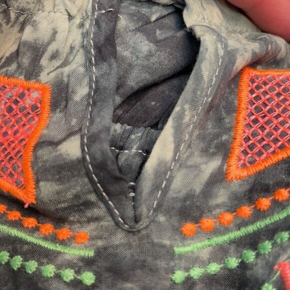 𝅺flying Tomato Tie Dye Embroidered Halter Maxi Sz S - Picture 12 of 13